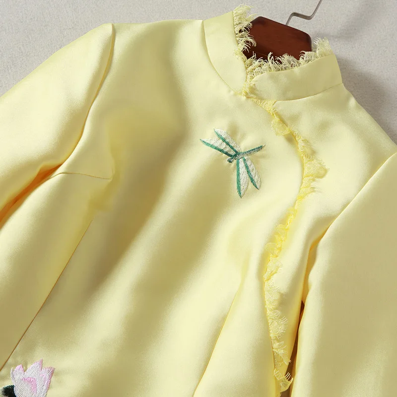 2018 сезон весна лето Платье из новой коллекции элегантность в рукавом Cheongsam