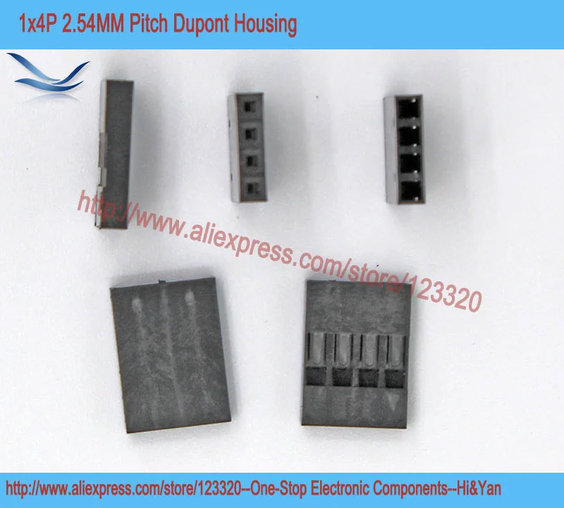 1000pcs/lot 4P Dupont Housing Dupont Shell Plug Connector For Jumper Wire Cable Pitch 2.54mm