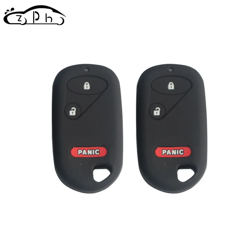

For Honda Civic 2001-2005 Pilot 2003-2007 Honda Pilot LX 2003-2004 3 Buttons Silicone Car Key Cover Case with Panic Key Button