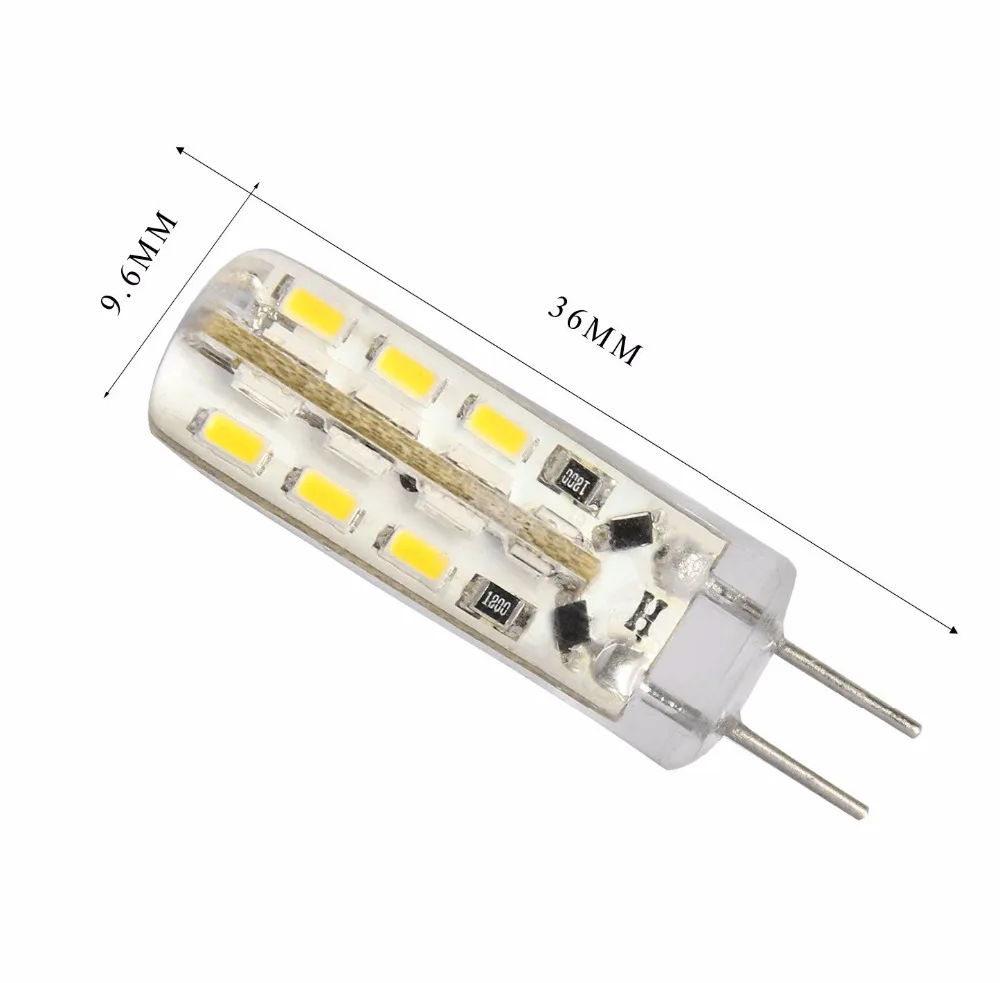 

BEEFORO 10pcs G4 1.5W 3W 5W 24 48 64 smd 3014 450 LM Warm White/Cool White Corn Bulbs 12v New