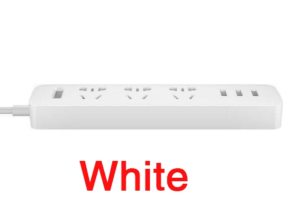 White xiaomi Мощность полосы быстрой зарядки с 3 портами(стандарт пролонгации гнезда штепсельной вилки с Стандарт розетки Мощность полосы 10A 250V 2500W - Цвет: White