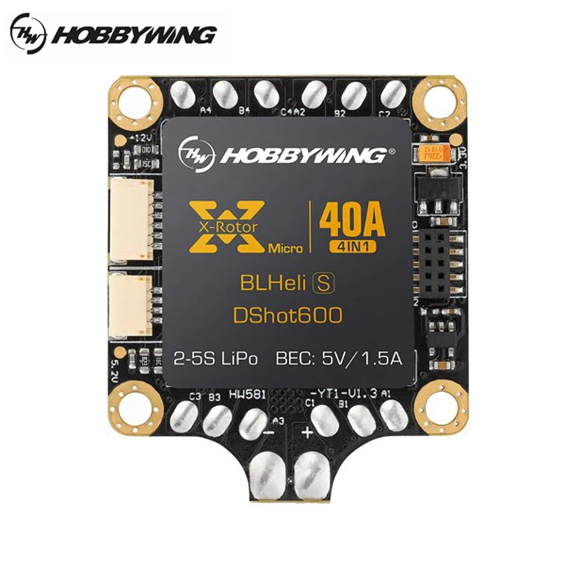 Hobbywing xrotor Micro 40A 2-5S 4 в 1 BLHeli_S DShot600 готов FPV гоночный бесщеточный ESC поддержка DShot300 600