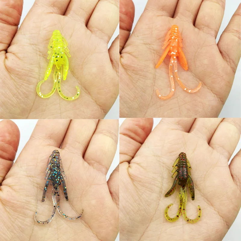 20pc/lot 10 Colors fishing lure soft 37mm 0.8g grub artificial Trout crankbait Panfish Crappie Bream bait 170 | Спорт и развлечения