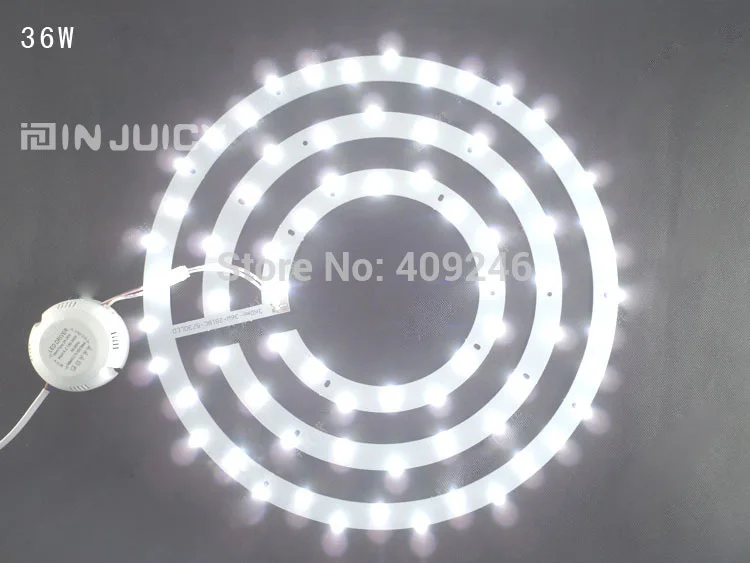 

26W 36W 5730 SMD LED Chip Light Bulb Ceiling Lamp Plate AC110 or AC220V Replace Board With Driver 3 Circles No darkness
