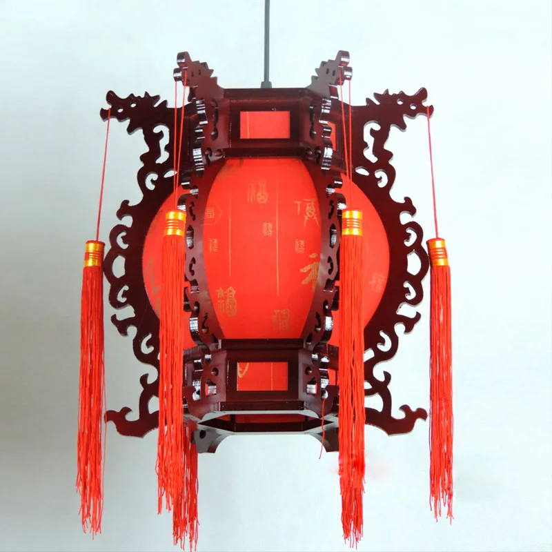 Древние китайские деревянные фонари в стиле ретро для гостиной ресторанов сада