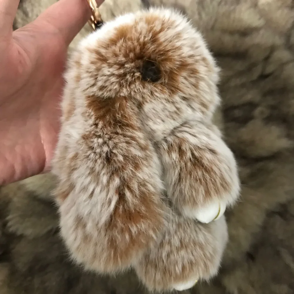 Magicfur настоящий мех кролика светильник коричневый мороза Игрушечный Кролик