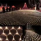 Светодиодная сетчатая Рождественская гирлянда, 3 м x 2 м, 204 светодиодный, 220 В переменного тока, водонепроницаемая сетчатая светодиодная гирлянда для рождества, Нового года, праздника