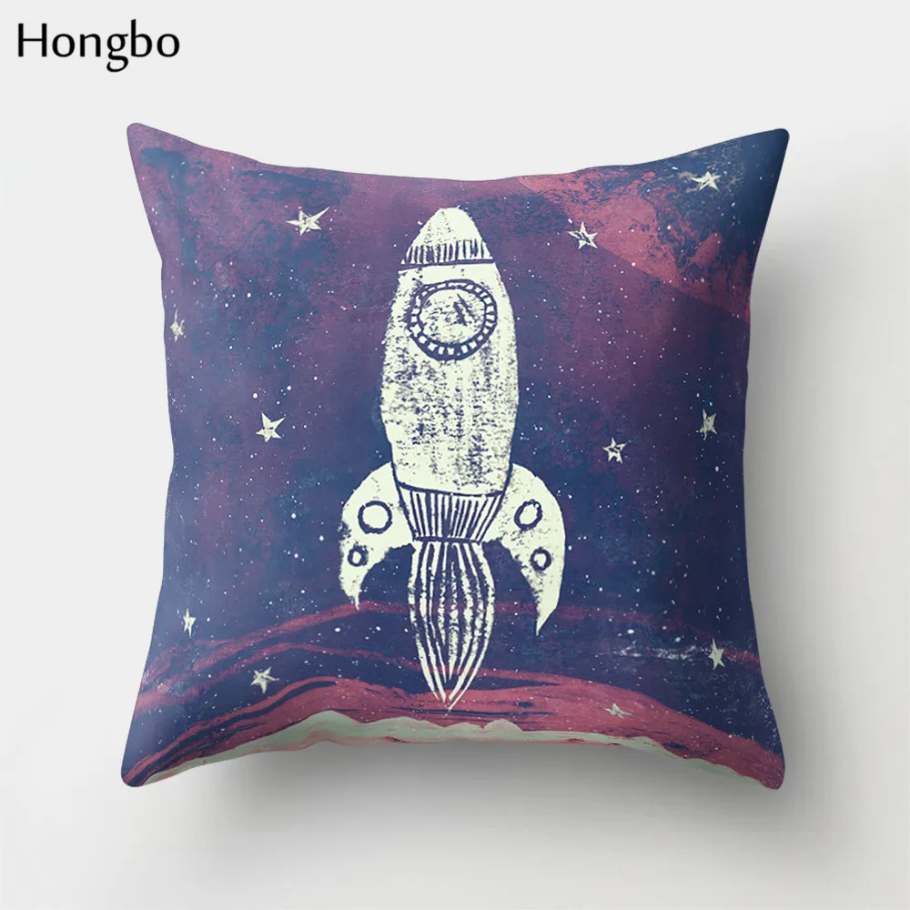 Hongbo 1 шт., геометрический чехол для подушки с изображением космонавта звезды, наволочки для дивана, декоративные рождественские украшения
