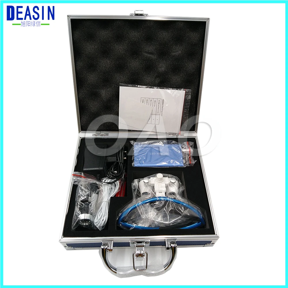 Dental Magnifier Dentist headlamp Loupe wIth metal case package  2.5X 3.5X available
