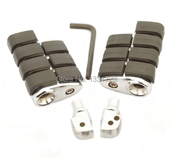 

Chrome Wing Foot Pegs Rests For 1998-2006 Yamaha V-Star 650 (Rear)