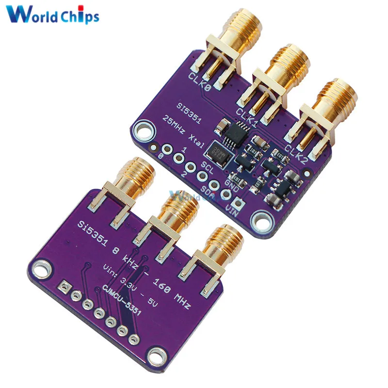 Настольная плата для генератора часов Si5351A Si5351 I2C 3 5 в постоянного тока Модульная