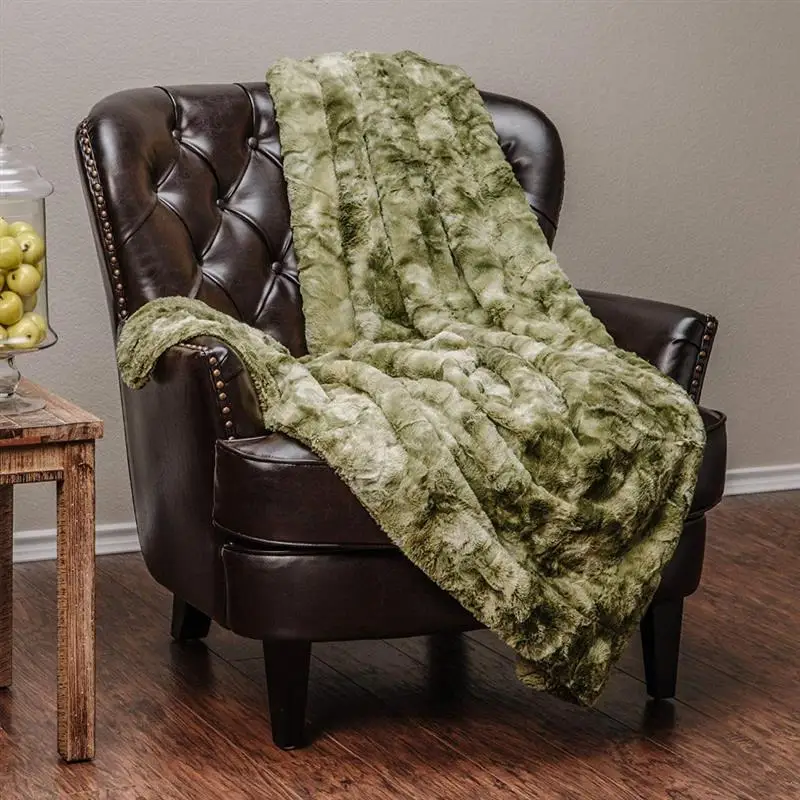LOVINSUNSHINE Fluffy Rabbit Fur Plush Blanket Chunky Warm Sofa Blanket Twin Full Size Soft Mink Throw Couch Chair Bed Blankets