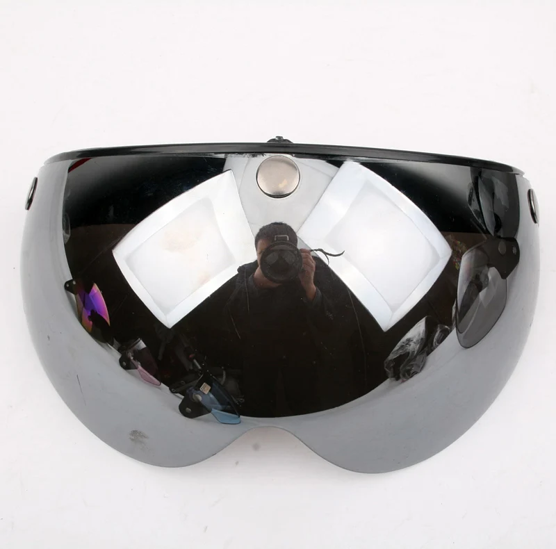 3 snap vintage MOTORCYCLE helmet visor shield 3/4 open face retro harley HELMET VISOR TINTED sunny SHIELD for casco moto | Автомобили и