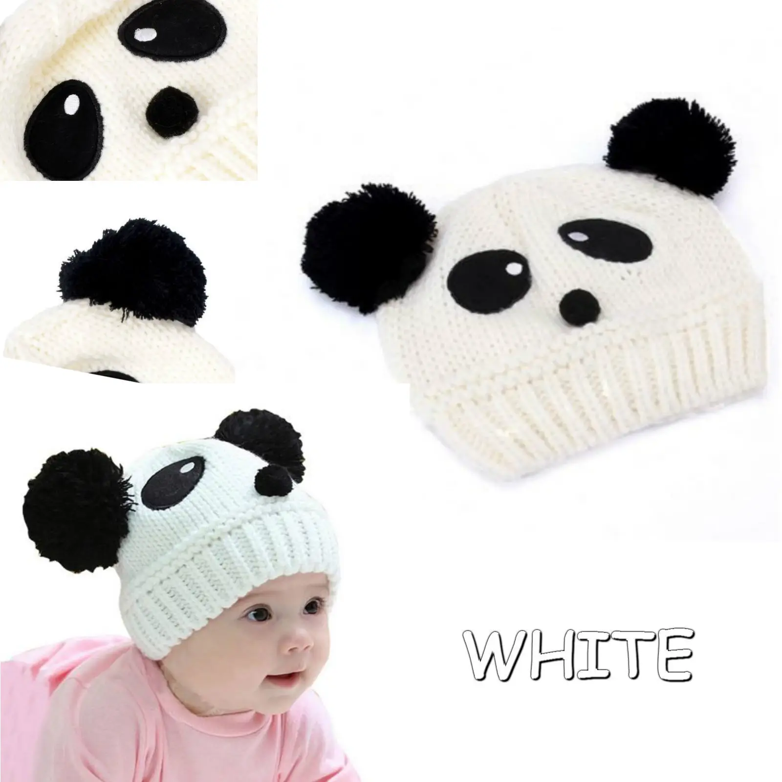 Новинка 2018 модная Милая Детская зимняя трикотажная Шапка-бини в виде животных