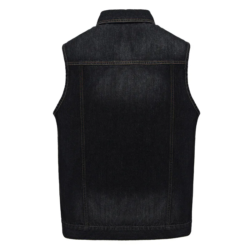Для мужчин s куртка без рукавов жилет джинсовый брендовые мотоциклетные Стиль