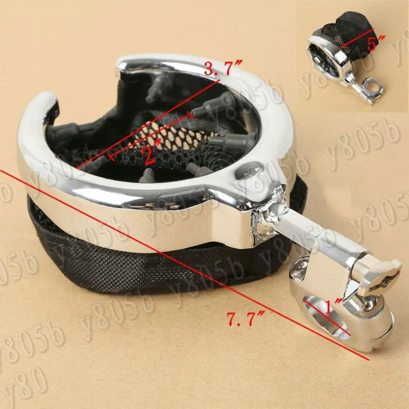 Motorcycle Universal 7/8&quot &amp 1&quot Handlebar Cup Holder Metal Drink Basket For Kawasaki Vulcan Classic VN 400 500 800 900 1200 2000 |