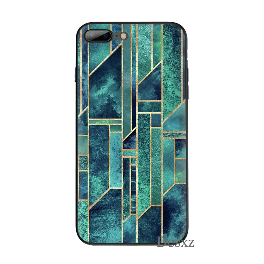 Силиконовый ТПУ чехол для телефона Марокко Арт Деко плитка карта iPhone 11 Pro X XS Max XR 6