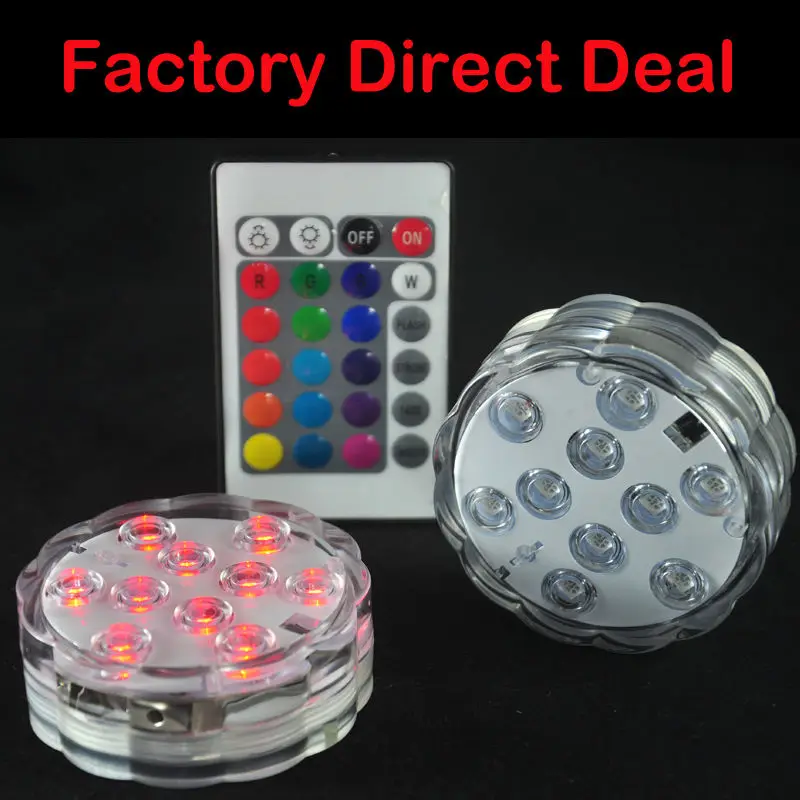 4 шт. Свадебные украшения с дистанционным управлением Погружной светодиодный