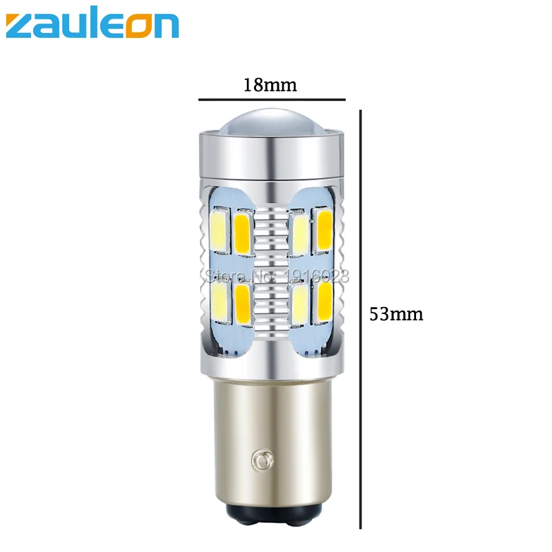 Zauleon 2 шт. 1157 BAY15D 20 LED 5630 SMD авто желтый белый двойной цвет переключатель сигнала