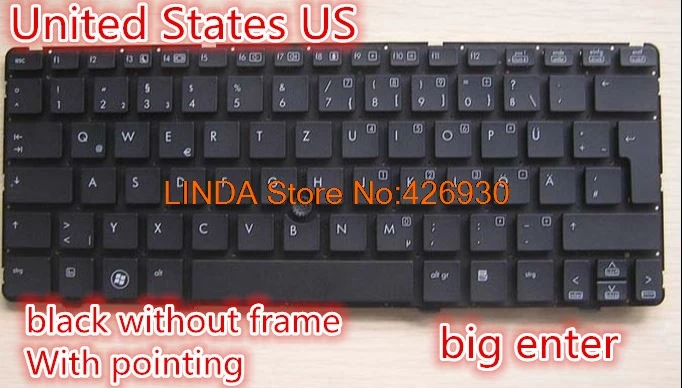 Клавиатура для ноутбука hp EliteBook 2560P 2570P Россия RU/США 701979 001 700948 691658 696693 271|us keyboard|laptop