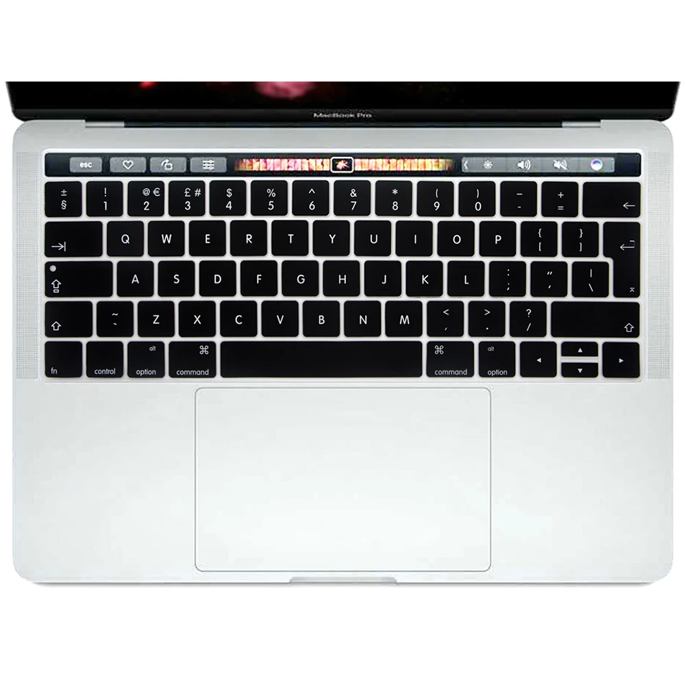 HRH английский ЕС Силиконовый чехол для клавиатуры протектор кожи для Mac NewPro 1" A1706 A2159 Pro 15" A1707 с сенсорной панелью //