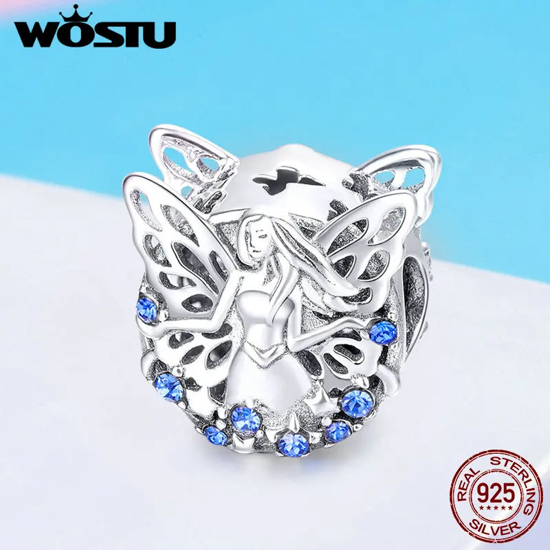WOSTU Новое поступление 925 стерлингового серебра эльф мудрости Бусины Подходят
