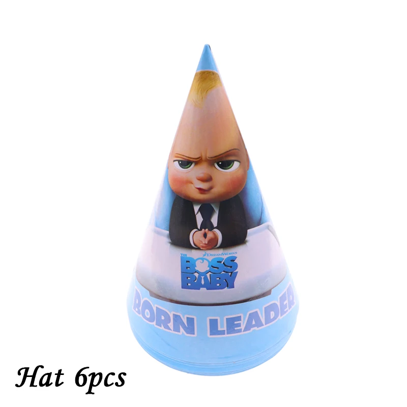 Hat Мультфильм Baby Boss Тема 10 шт./лот тарелка чашка одноразовая посуда boss вечерние украшения принадлежности для детского душа - Цвет: Hat