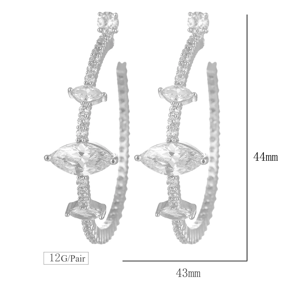 Missvikki Подвески Серебро 925 Оригинальный boucle d'oreille femme крапановая закрепка CZ