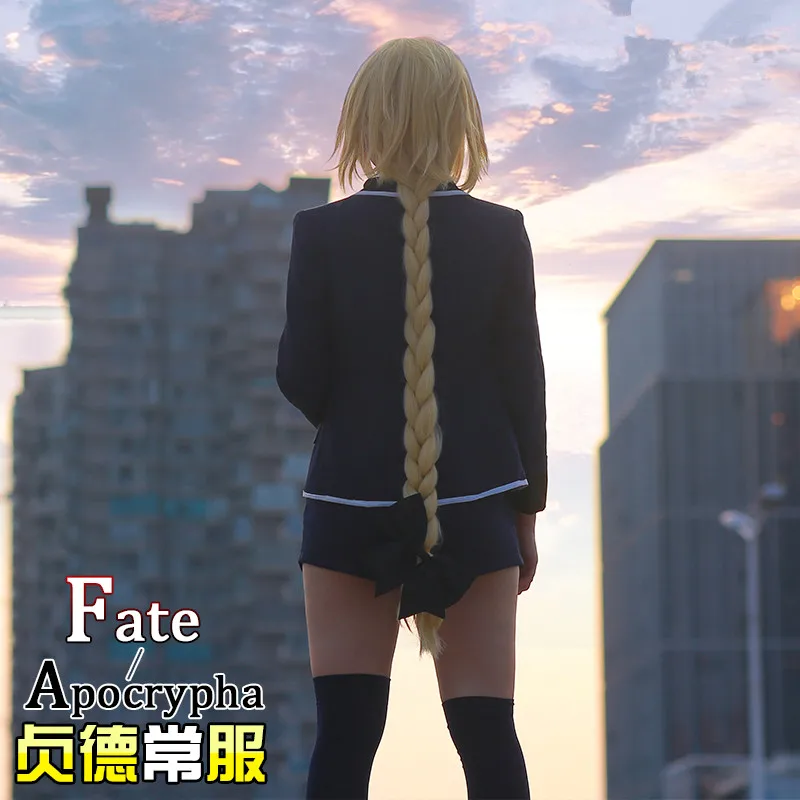 Аниме Fate Apocrypha Косплэй Жанны д 'Арк Cos Хэллоуин вечерние Cos: жакет + рубашка шорты