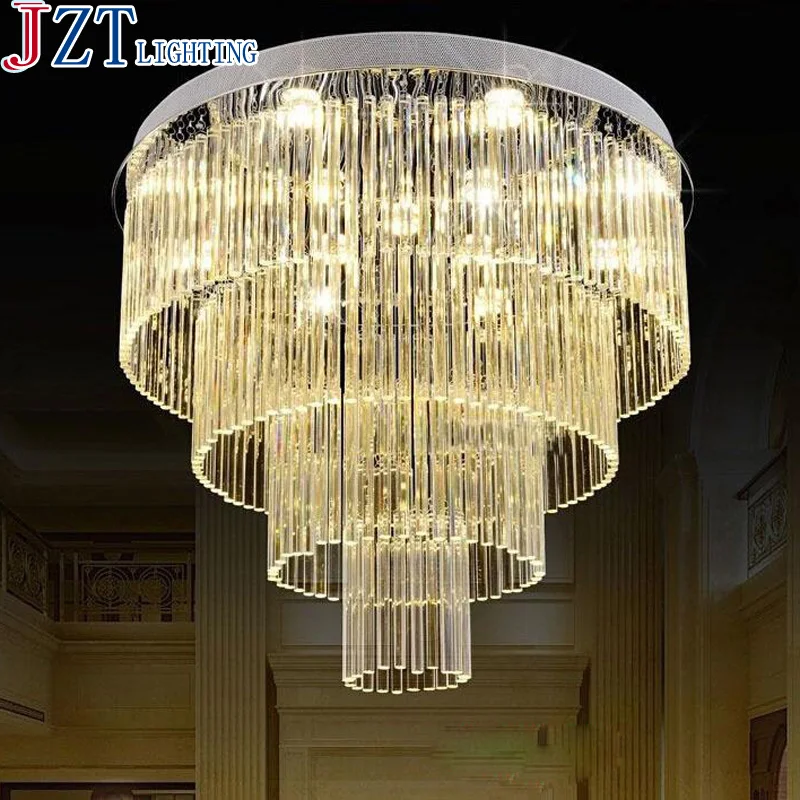 Luxury Crystal Ceiling Lamp Gold Indoor Lighting Living Room Led Round Light Surface Mounted Lights | Освещение