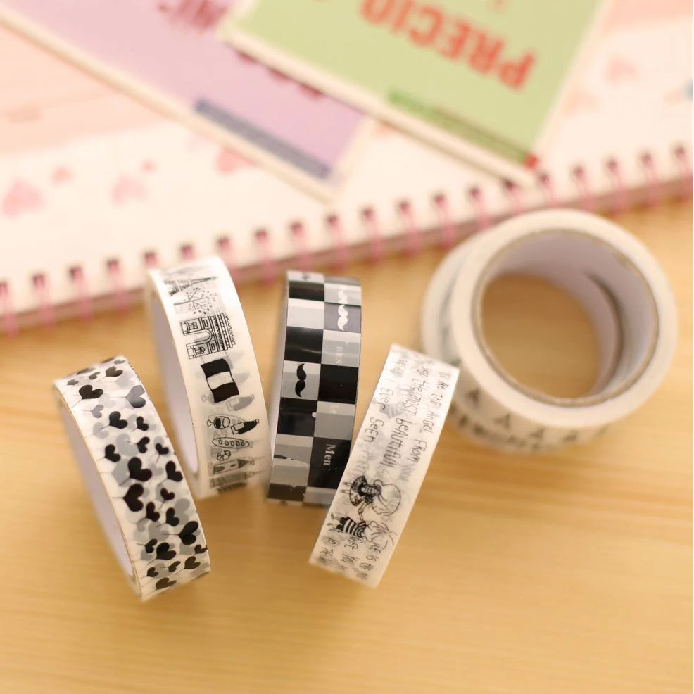 1 шт. милый кавайный мультфильм Скрапбукинг клейкая бумага стикер ПВХ черный