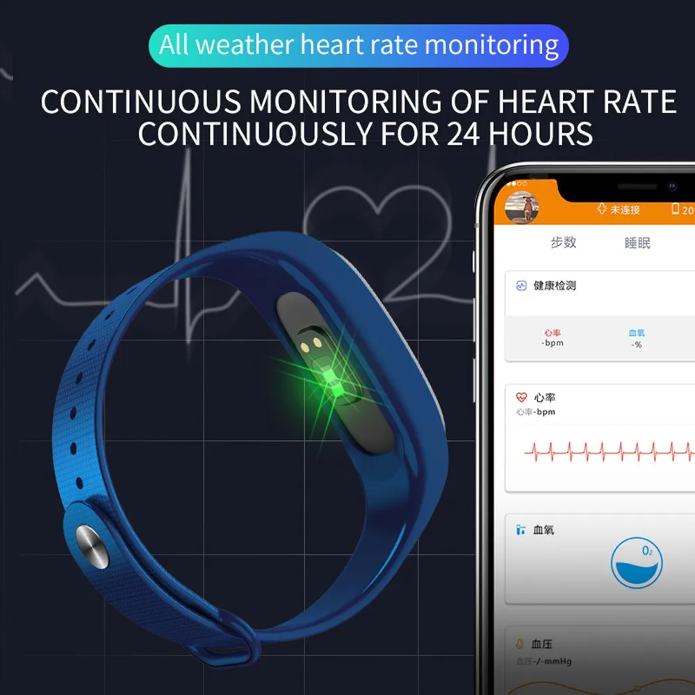 Спортивный смарт-ремешок для умного браслета фитнес-браслет ECG монитор сердечного ритма напоминание водонепроницаемый Smartband для Android IOS