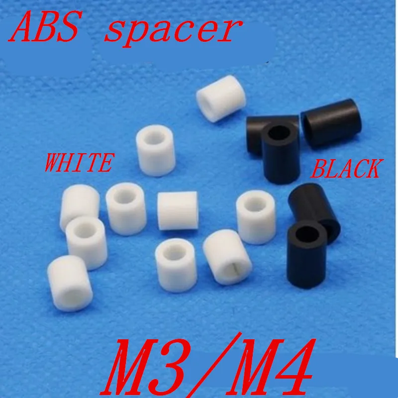 50 шт. M3 M4 m5 m6 m8 белый или черный ABS Круглый промежуточный протектор нейлон без