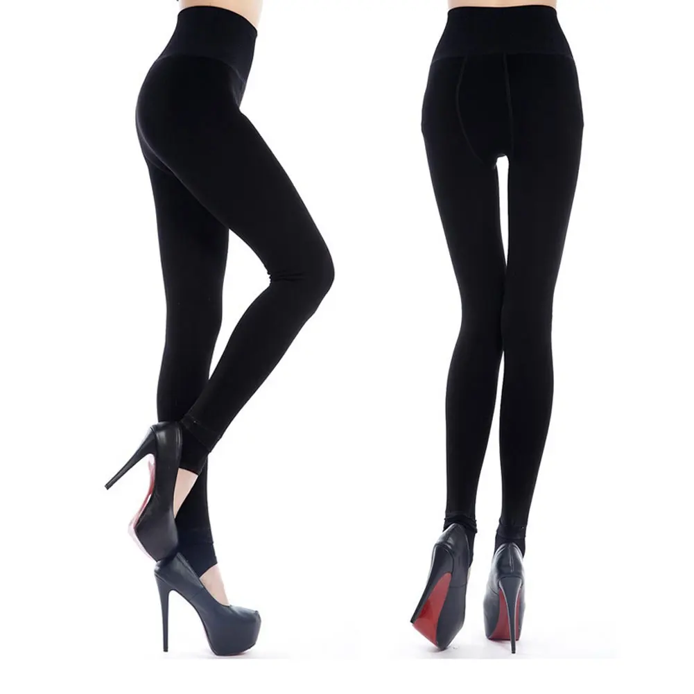 2018 Новые Осенние Теплые женские леггинсы Вельветовая с завышенной талией теплые