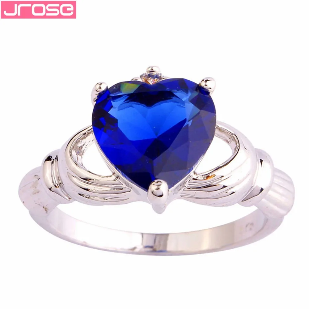 JROSE оптовая продажа Claddagh любовь стиль красный и белый CZ модные ювелирные изделия