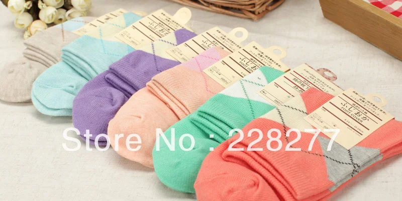 Free Shipping 40pcs=20 pairs Candy Colors Cotton Womens Fashion Socks