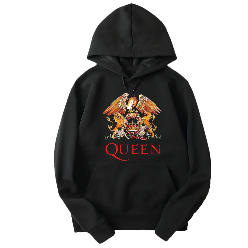 Queen Толстовка С Логотипом Группы Логотип толстовки уличная одежда пуловер худи более размера хорошие длинные теплые мужские толстовки, одежда