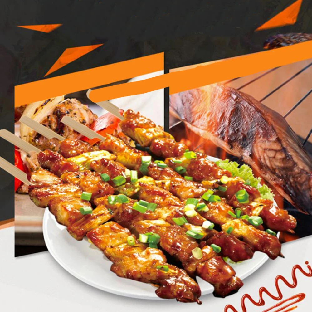 30 шт. полезные бамбуковые шампуры Paddle Щупы для мангала кебаба барбекю фрукты