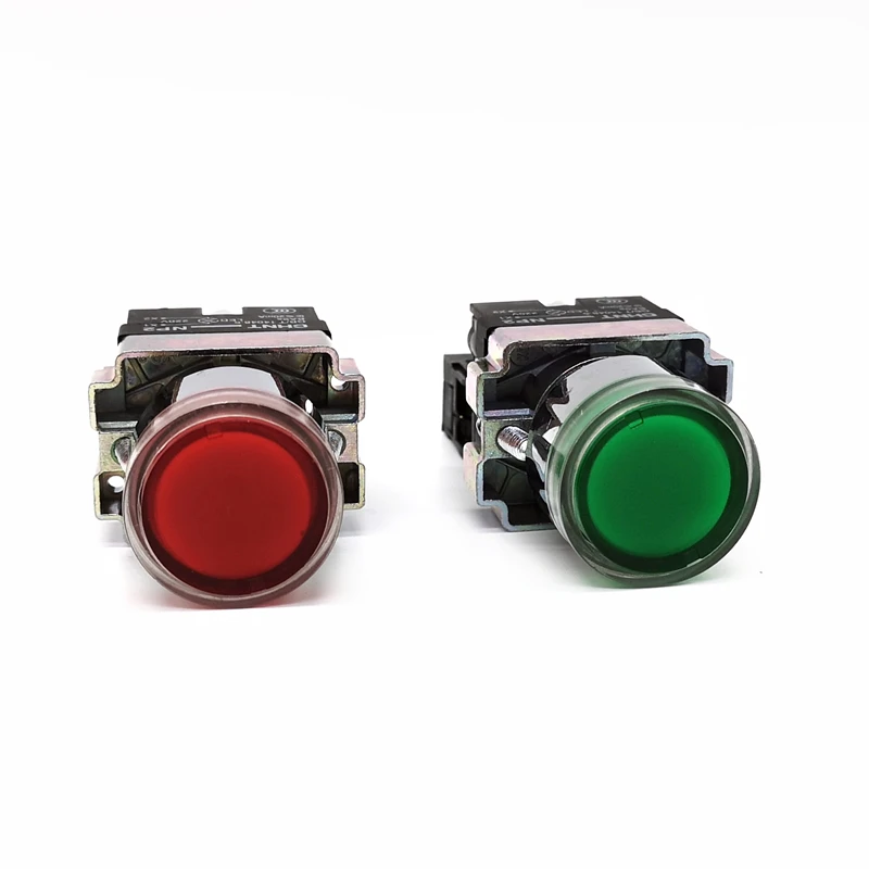 Встроенная кнопка со светодиодной подсветкой 220 В переменного тока 24 постоянного