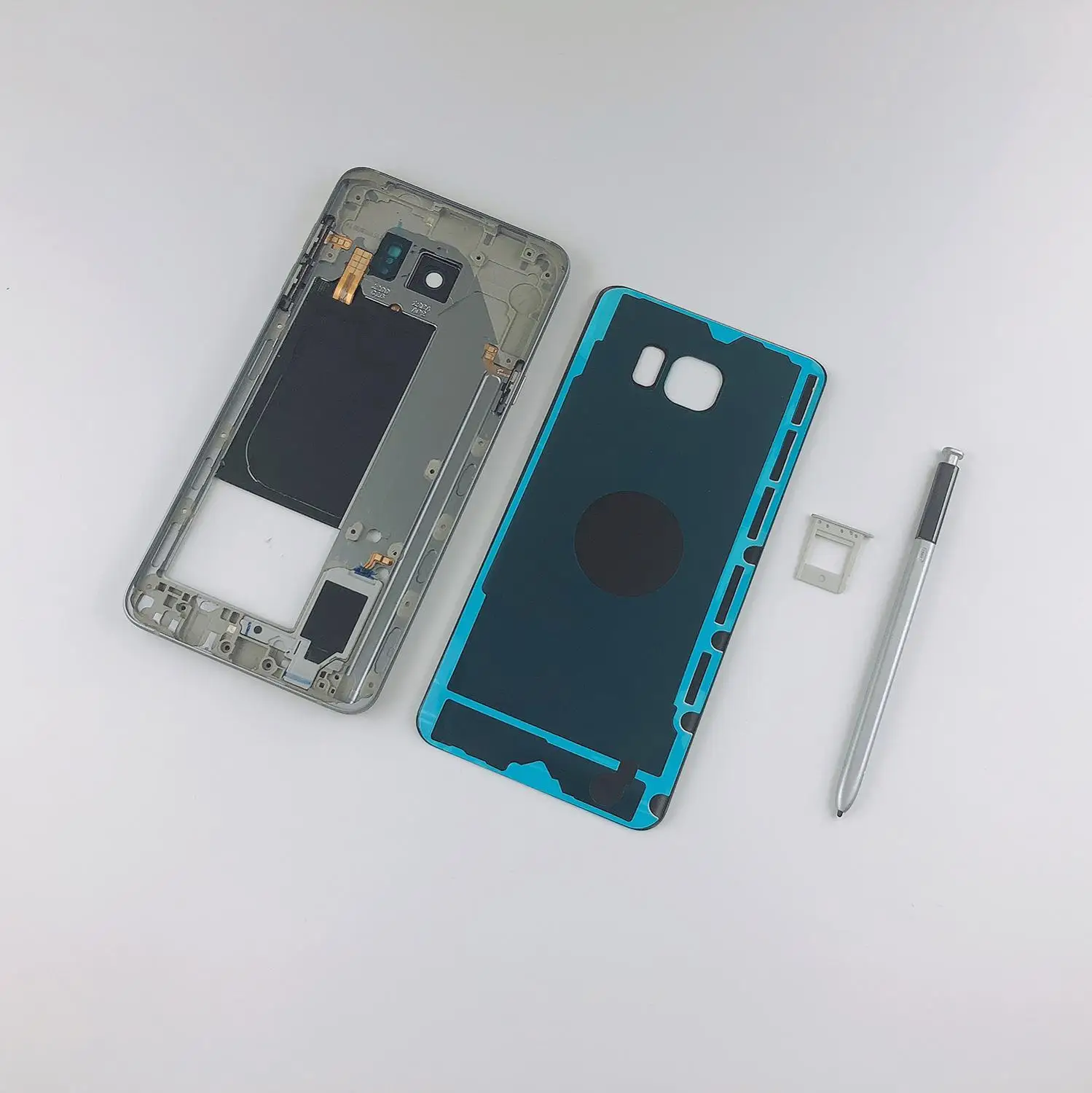 Для samsung Galaxy Note 5 N920 N920F корпус металлическая средняя рамка + стеклянная Задняя