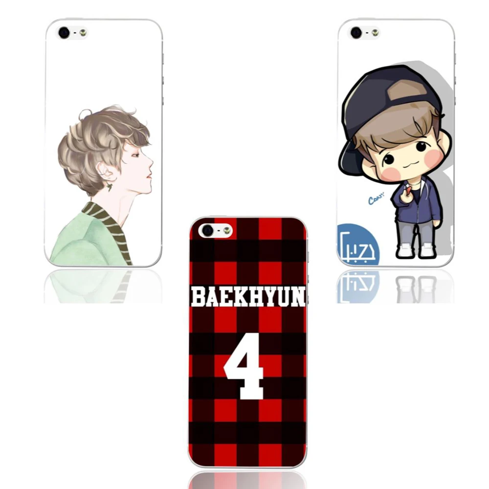 BZWGL бренд EXO baekhyun Подпись ТПУ Мягкий Прозрачный чехол для телефона iPhone X 5S 6 6s 7 8 Plus |