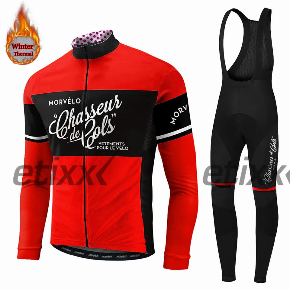 13 Morvelo теплая зимняя флисовая велосипедная футболка, длинный комплект, спортивная одежда для велосипеда, одежда, рубашка, ropa ciclismo - Цвет: 13