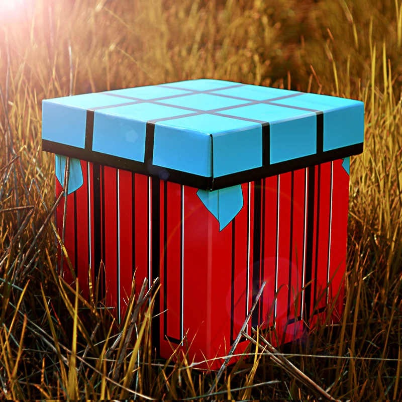 1/3 шт творческие Airdrop подарочной коробке снэк-подарочной коробке 15, 20, 25 см вечерние подарок посылка Площадь жестяная коробка для хранения ящик для хранения коробки для подарков "сделай сам" Pubg год
