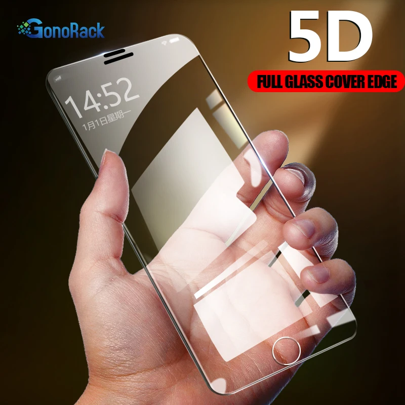 GonoRack полный 5D стекло на айфон 7 6 6s 8 PLUS крышка 9 H закаленное Стекло для iPhone X