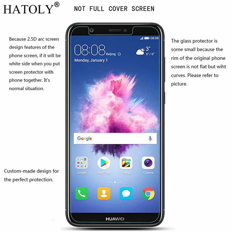 2 шт. закаленное стекло для телефона huawei Y7 Prime 2018 тонкий защитный экран пленка LDN LX2