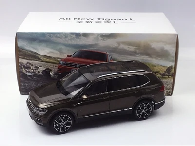 1/18 Tiguan L SUV литая модель металлическая модель автомобиля SUV игрушки для мальчика Подарочная Коллекция с коробкой - Цвет: Коричневый