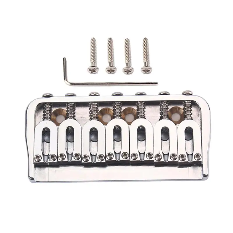 1 комплект гитарный мост Прочный латунный 7 струнный штамм пластина дугообразная