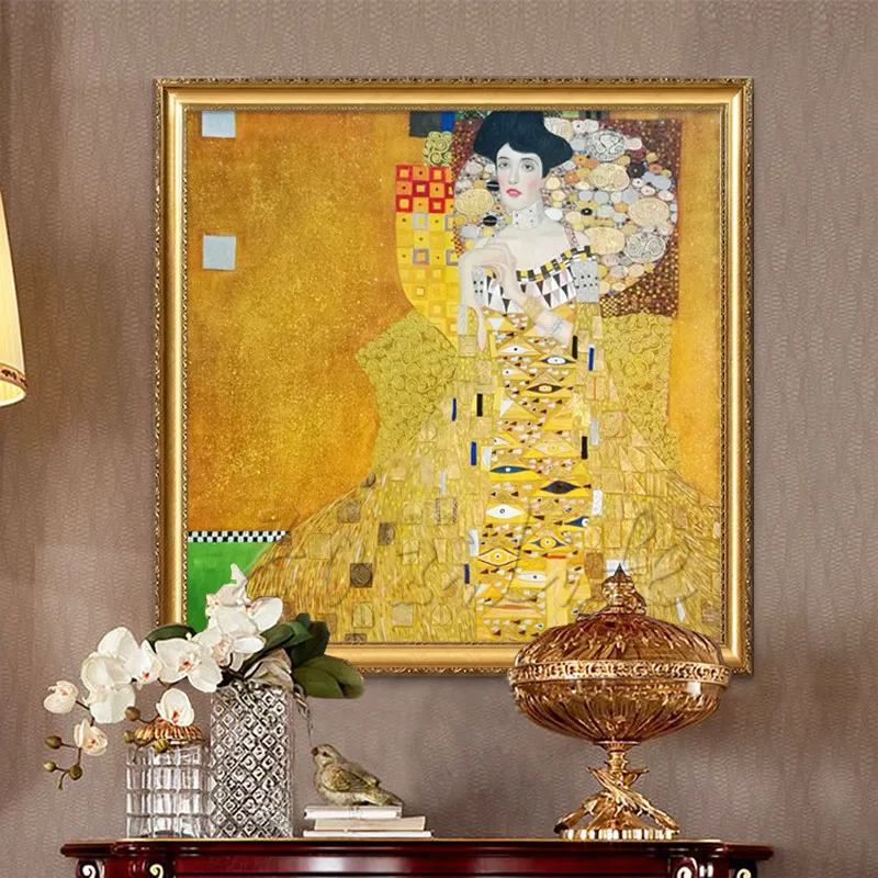 

Portrait of Adele Bloch-Bauer Gustav Klimt Art Reproduction oil Painting Person Home Decoration Wall Pictures Wall art