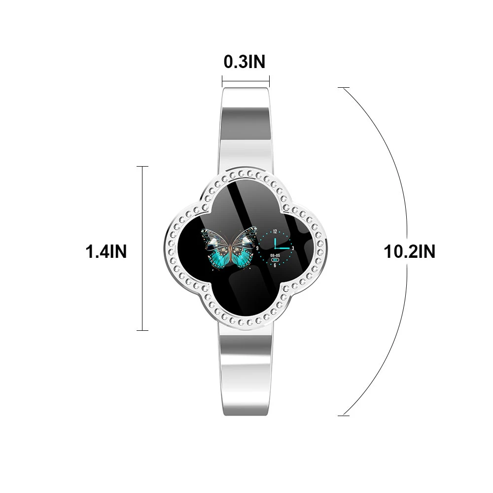 S6 цветной экран Смарт браслет монитор сердечного ритма четырехлистный клевер