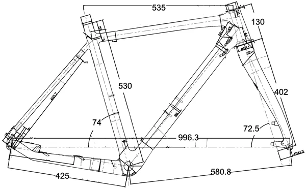 УГЛЕРОДНЫЙ матовая рама для велокросса шоссейный велосипед framrset с вилкой: 53 см